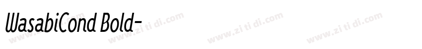 WasabiCond Bold字体转换